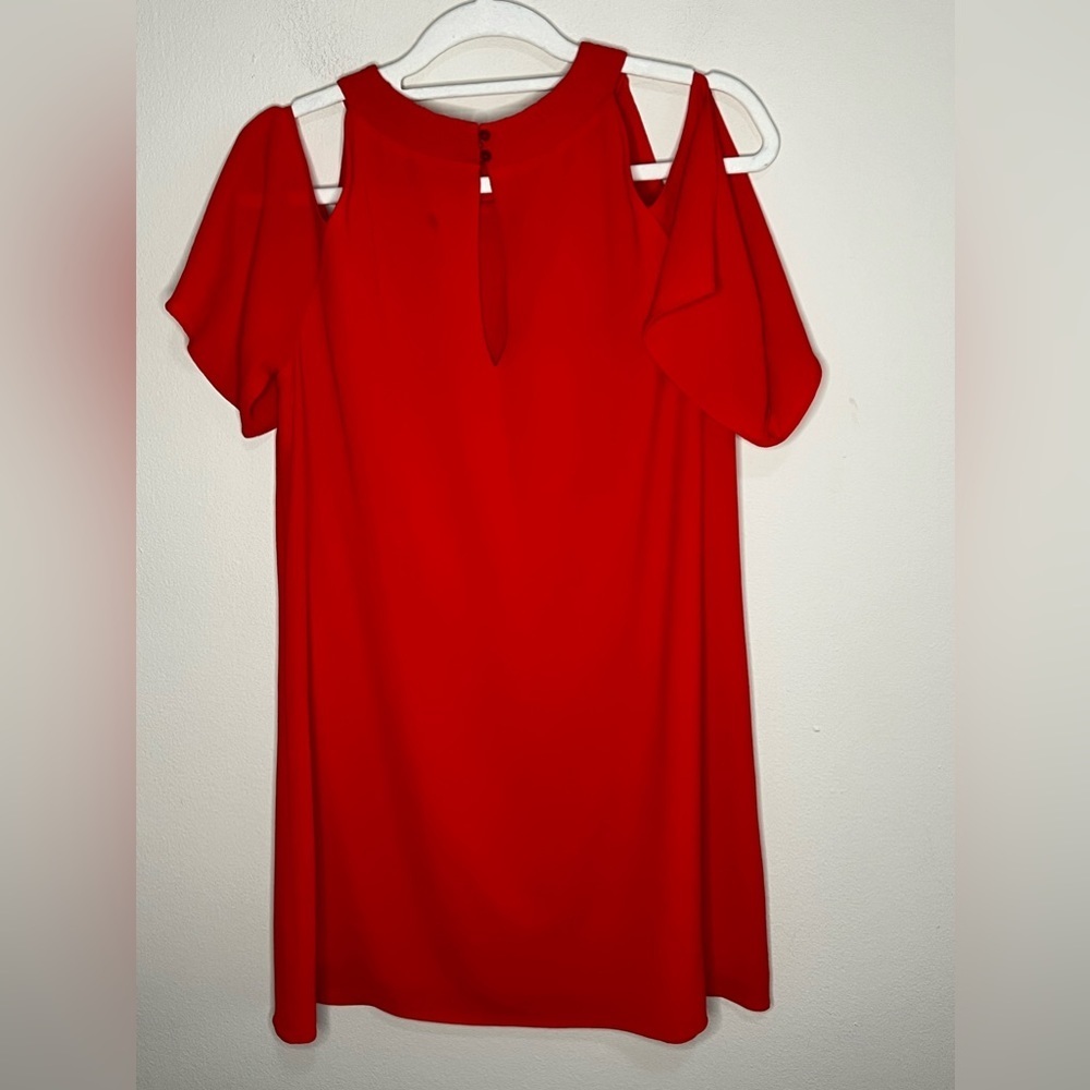 Zara Basic Collection Womens Size Red Cold-Should… - image 5